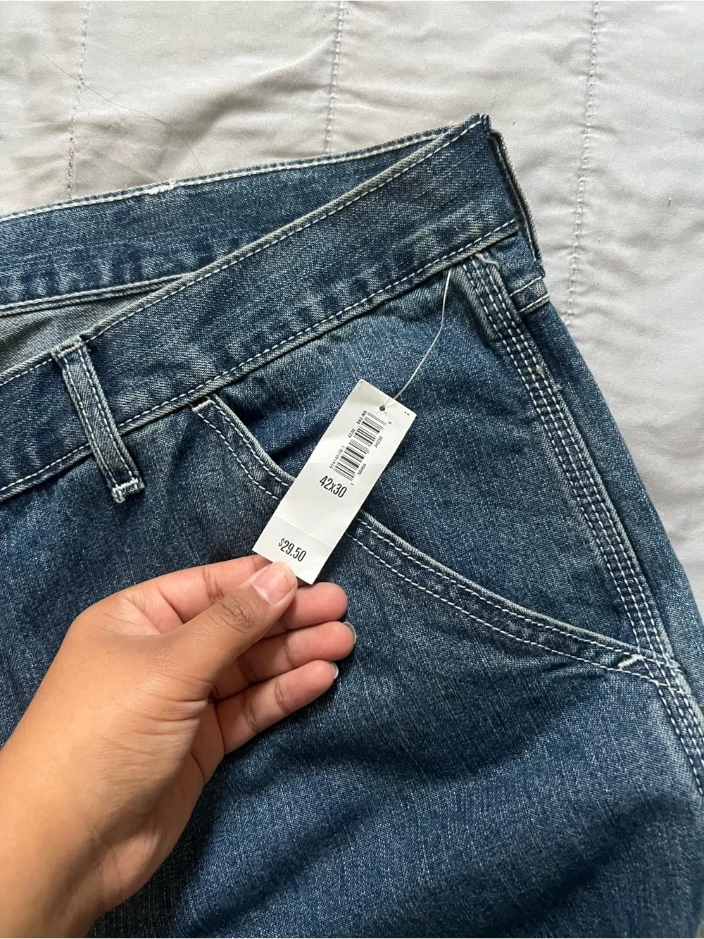 Old Navy Men's Relaxed Fit Dark Blue Denim Jeans